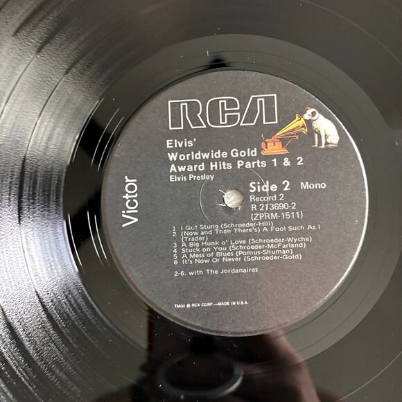 Elvis Presley Worldwide Gold Award Hits Parts 1 & 2 LP Record Set 1974 RCA - Picture 10 of 11